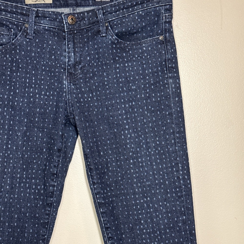 Adriano Goldschmied AG Stevie Ankle Jeans Size 28R‎ Slim Straight Blue Dotted